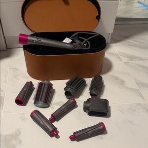 Dyson Hair Styling Set in Charcoal Gray and Magenta